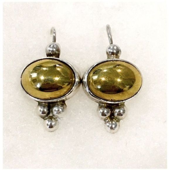 Silpada Victorian Sterling Silver 925 Brass Earrings - Picture 7 of 7
